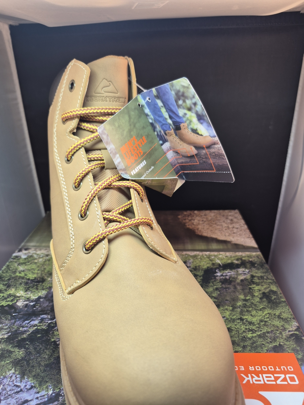 Ozark Trail Men's Tan Lace-Up Outdoor Boots